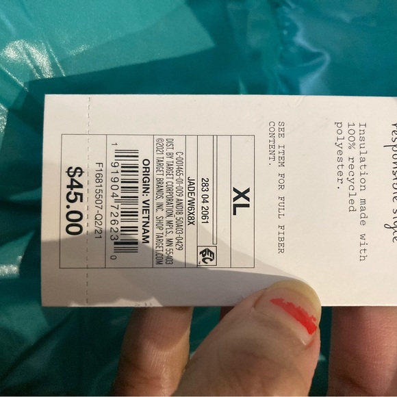 Women jacket size XL a new day brand NWT-jade color - Picture 6 of 6